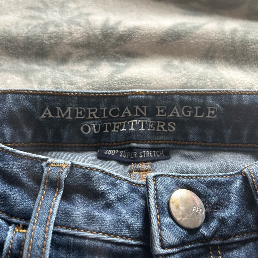 American Eagle ripped 360 slim fit jeans